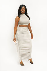 sassy grey skirt set